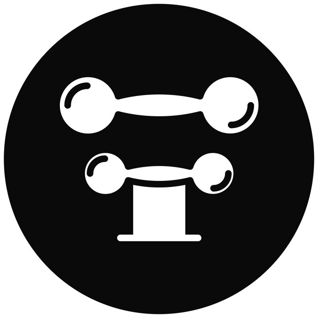 Ilustración del icono vectorial de las pesas del icono de Pilates