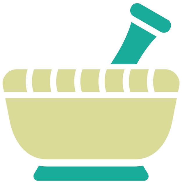 Ilustración del icono vectorial de Pestle del conjunto de iconos de Medicina I