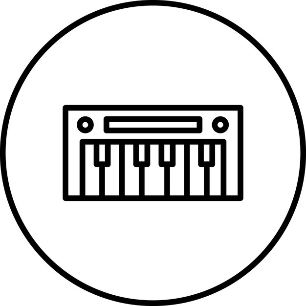 Ilustración del icono vectorial del piano del conjunto de iconos del jardín de infantes