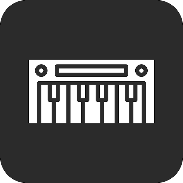 Ilustración del icono vectorial del piano del conjunto de iconos del jardín de infantes
