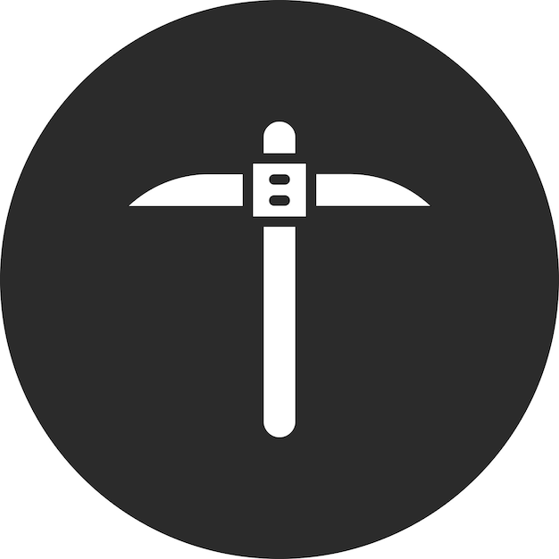 Ilustración del icono vectorial del pico del conjunto de iconos de herramientas de construcción