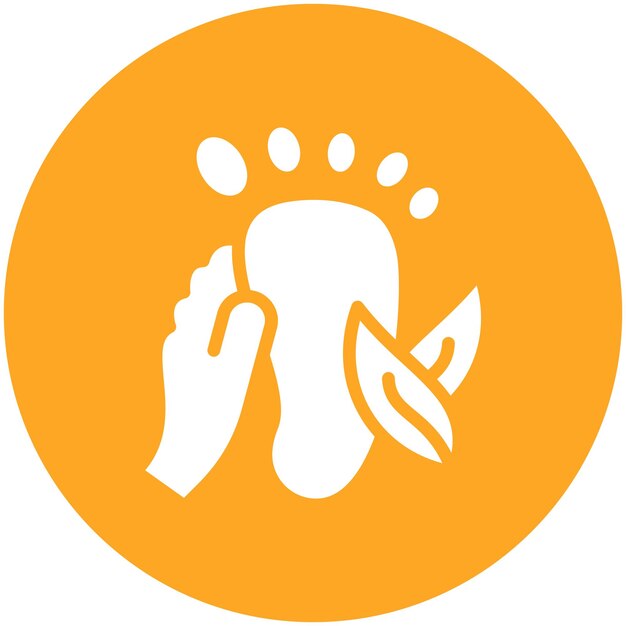 Ilustración del icono vectorial del pie del conjunto de iconos del Spa
