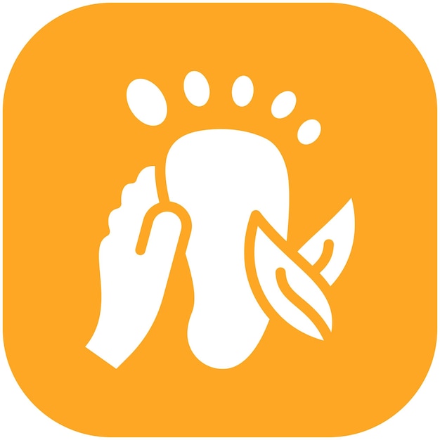Ilustración del icono vectorial del pie del conjunto de iconos del Spa