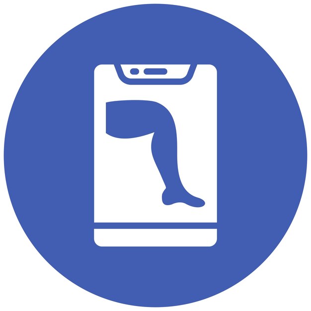 Ilustración del icono vectorial de la pierna del conjunto de iconos de la aplicación de entrenamiento