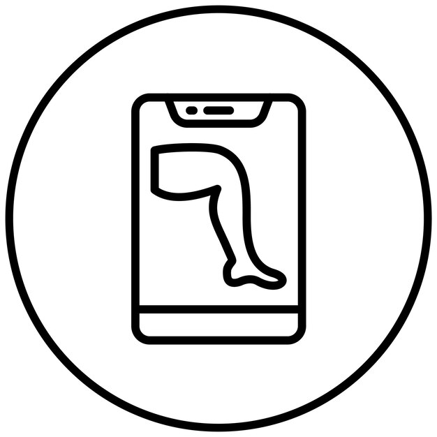 Ilustración del icono vectorial de la pierna del conjunto de iconos de la aplicación de entrenamiento