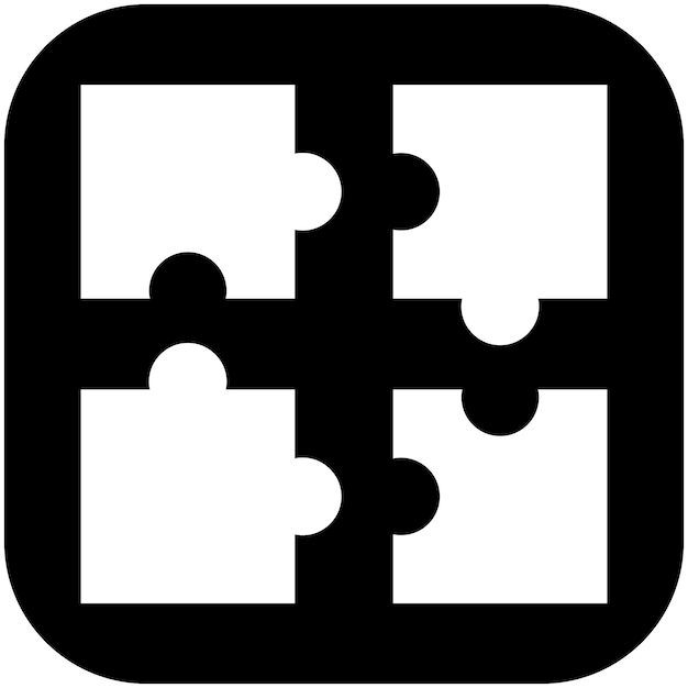 Ilustración del icono vectorial de la pieza del rompecabezas del conjunto de iconos de logros