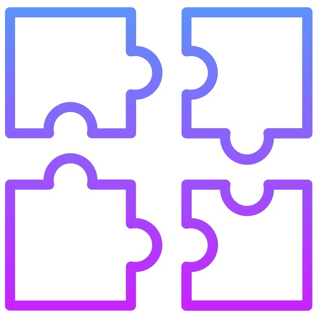 Ilustración del icono vectorial de la pieza del rompecabezas del conjunto de iconos de logros