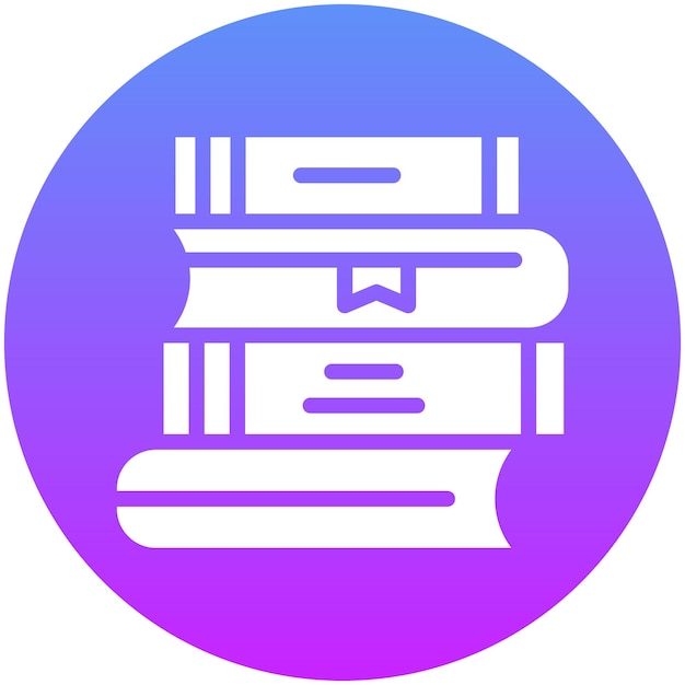 Ilustración del icono vectorial de la pila de libros del conjunto de iconos de literatura