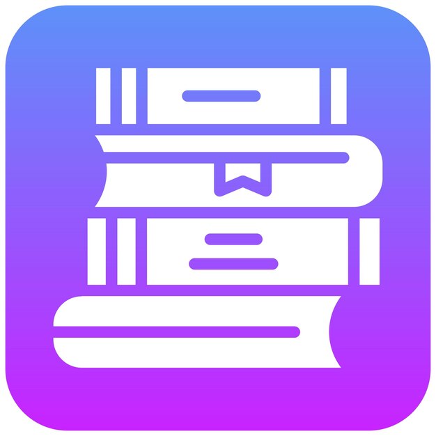 Ilustración del icono vectorial de la pila de libros del conjunto de iconos de literatura