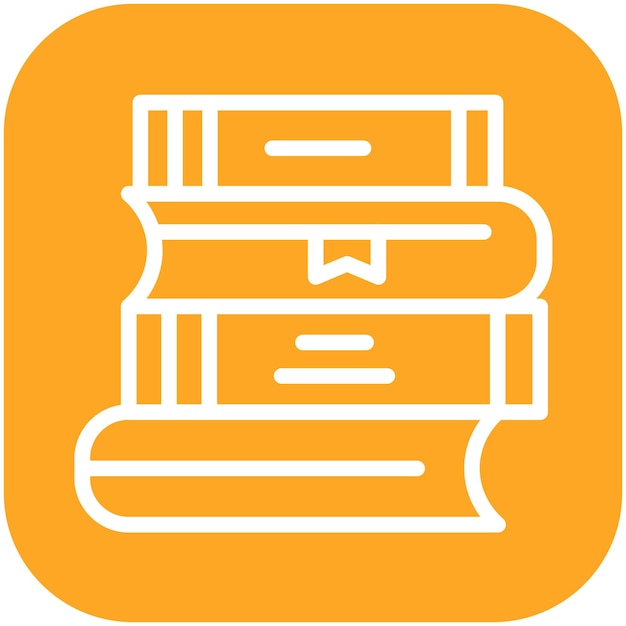Ilustración del icono vectorial de la pila de libros del conjunto de iconos de literatura