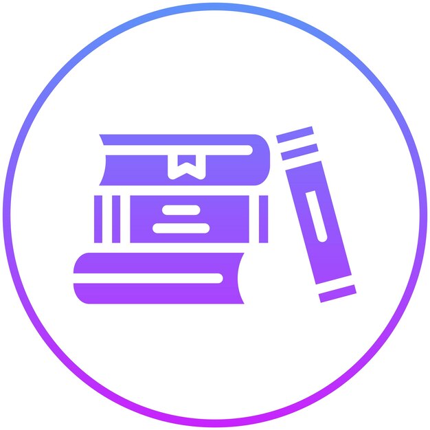 Ilustración del icono vectorial de la pila de libros del conjunto de iconos de literatura