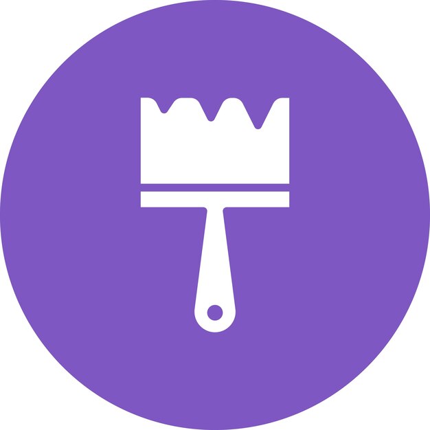 Ilustración del icono vectorial del pincel del conjunto de iconos de herramientas de construcción