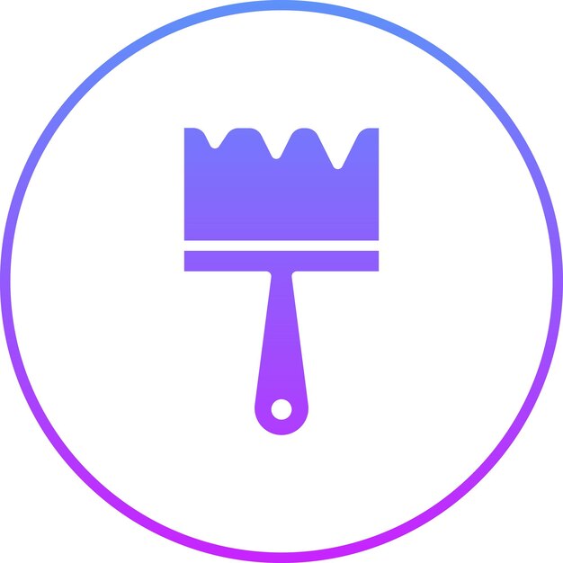 Ilustración del icono vectorial del pincel del conjunto de iconos de herramientas de construcción