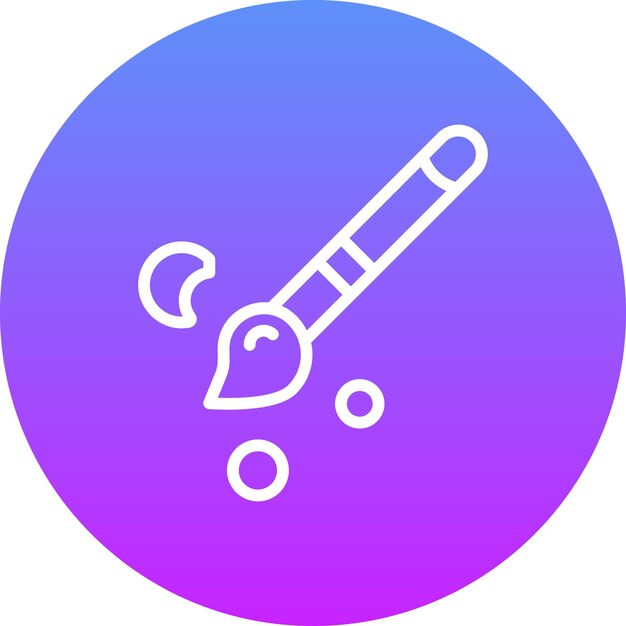 Ilustración del icono vectorial de los pinceles de pintura del conjunto de iconos de educación