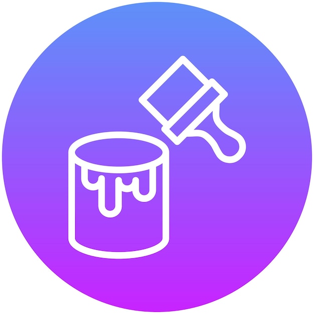 Ilustración del icono vectorial de pintura del conjunto de iconos de mejoras para el hogar
