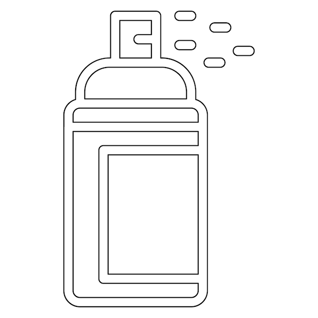 Ilustración del icono vectorial de pintura en spray del conjunto de iconos de cumpleaños
