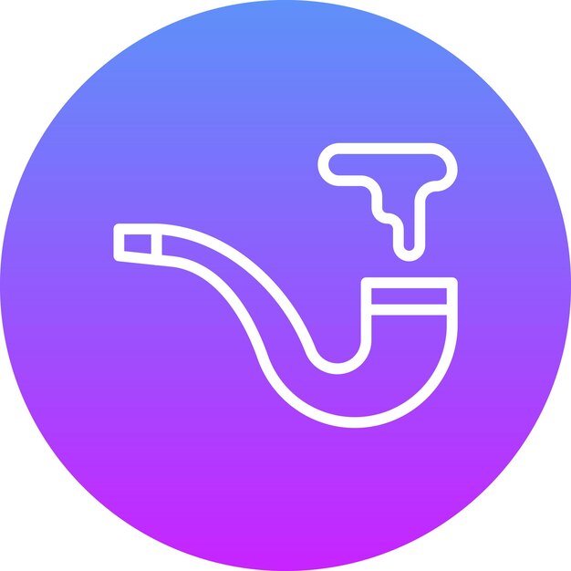 Ilustración del icono vectorial de la pipa de fumar del conjunto de iconos de Pirata
