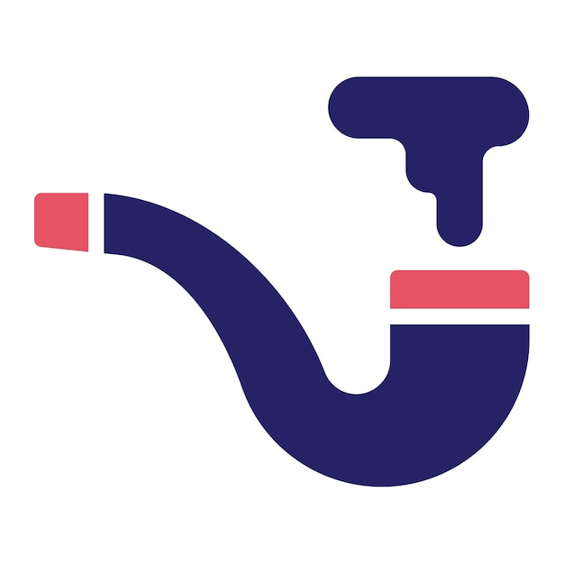 Ilustración del icono vectorial de la pipa de fumar del conjunto de iconos de Pirata