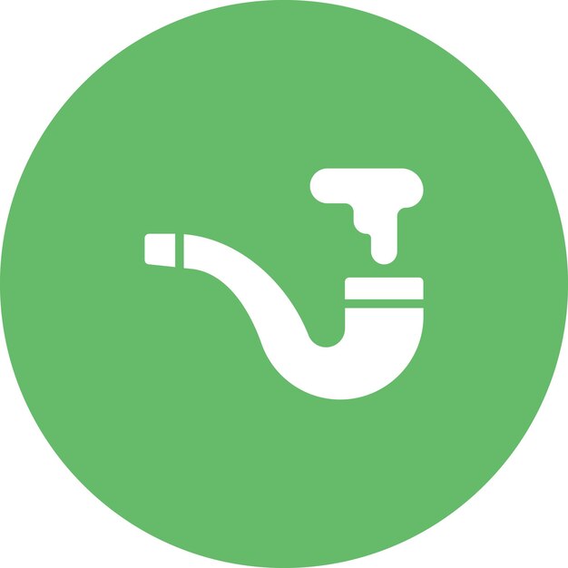 Ilustración del icono vectorial de la pipa de fumar del conjunto de iconos de Pirata