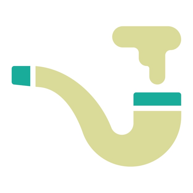 Ilustración del icono vectorial de la pipa de fumar del conjunto de iconos de Pirata