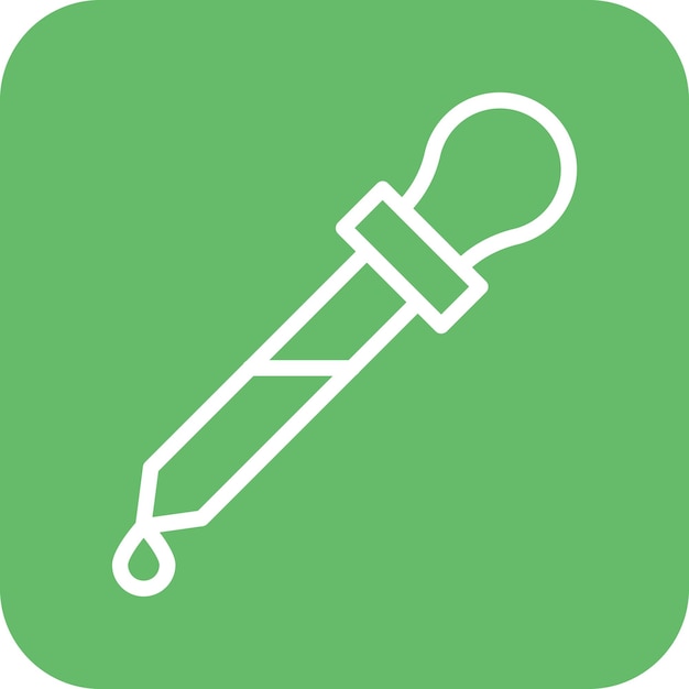 Ilustración del icono vectorial de pipeta del conjunto de iconos de Investigación y Ciencia