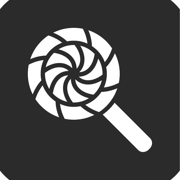Ilustración del icono vectorial de la piruleta del conjunto de iconos de dulces y caramelos