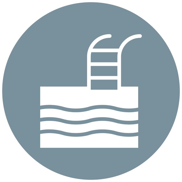 Ilustración del icono vectorial de la piscina del conjunto de iconos de Outdoor Fun