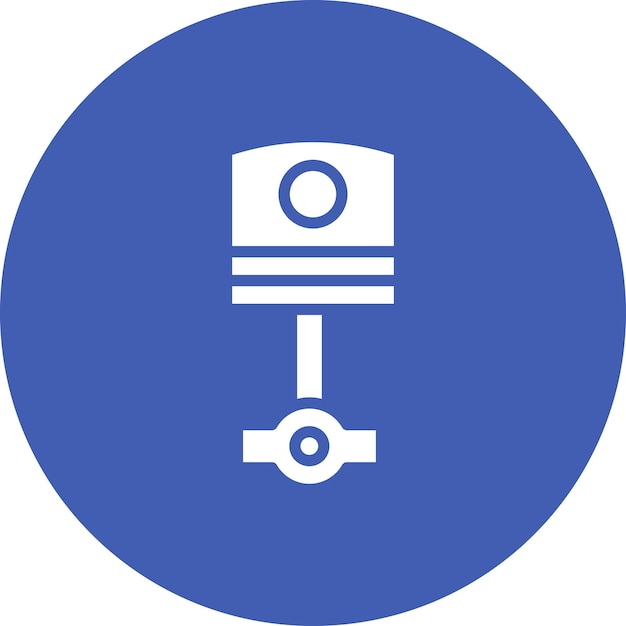 Ilustración del icono vectorial del pistón del conjunto de iconos de ingeniería