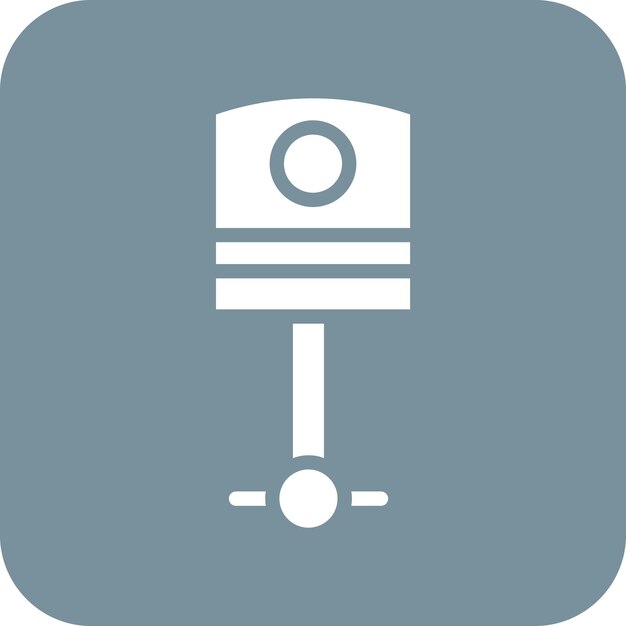Ilustración del icono vectorial del pistón del conjunto de iconos de reparación de automóviles