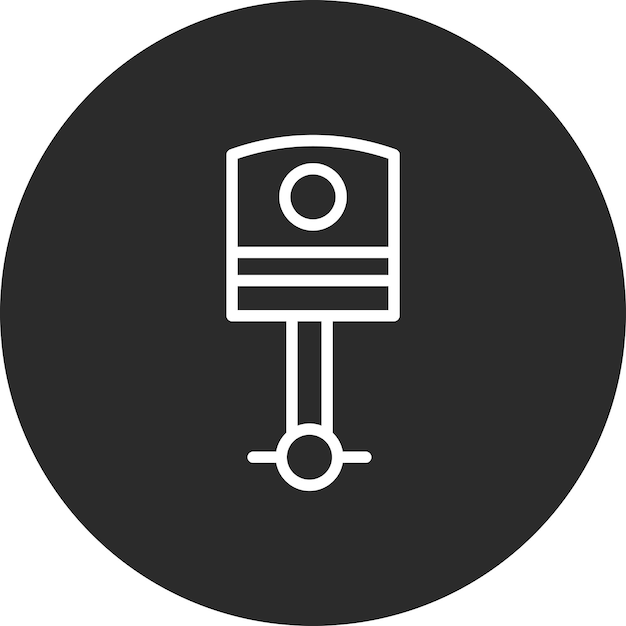 Ilustración del icono vectorial del pistón del conjunto de iconos de reparación de automóviles
