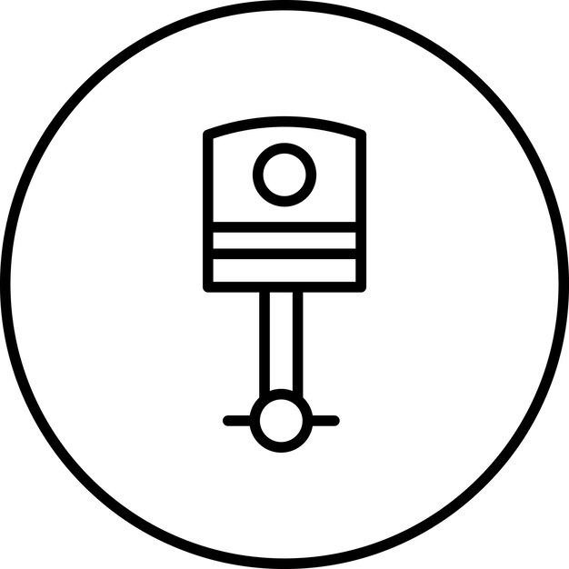Ilustración del icono vectorial del pistón del conjunto de iconos de reparación de automóviles