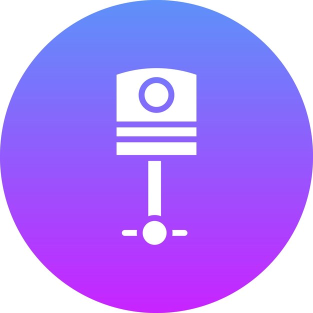 Ilustración del icono vectorial del pistón del conjunto de iconos de reparación de automóviles