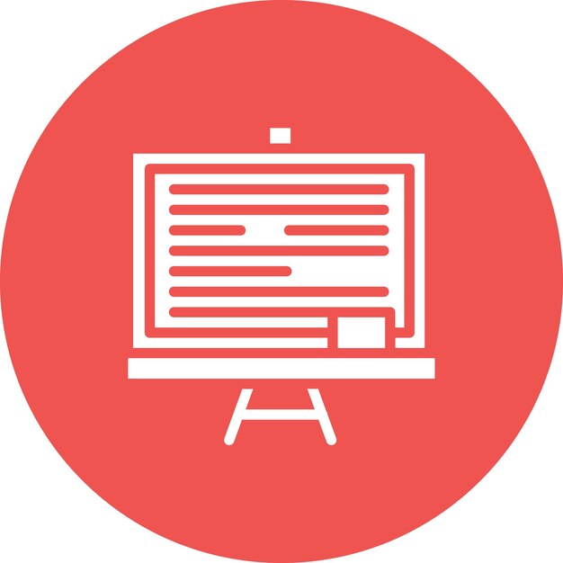Ilustración del icono vectorial de la pizarra del conjunto de iconos de educación