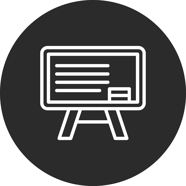 Ilustración del icono vectorial de la pizarra del conjunto de iconos del jardín de infantes