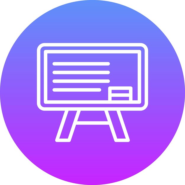 Ilustración del icono vectorial de la pizarra del conjunto de iconos del jardín de infantes