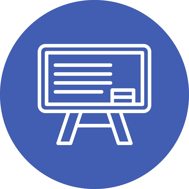 Ilustración del icono vectorial de la pizarra del conjunto de iconos del jardín de infantes