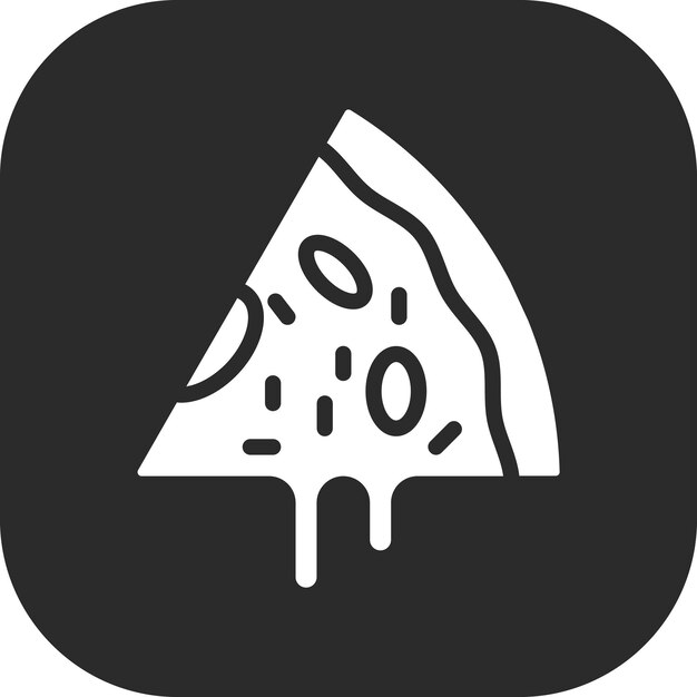 Ilustración del icono vectorial de la pizza del conjunto de iconos de entrega de alimentos