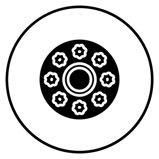 Ilustración del icono vectorial de la placa antigua del conjunto de iconos de la civilización antigua