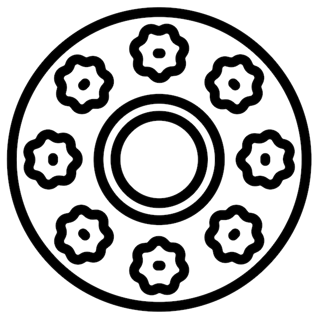 Ilustración del icono vectorial de la placa antigua del conjunto de iconos de la civilización antigua
