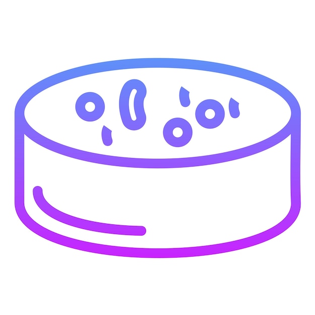 Ilustración del icono vectorial de la placa de Petri del conjunto de iconos del laboratorio