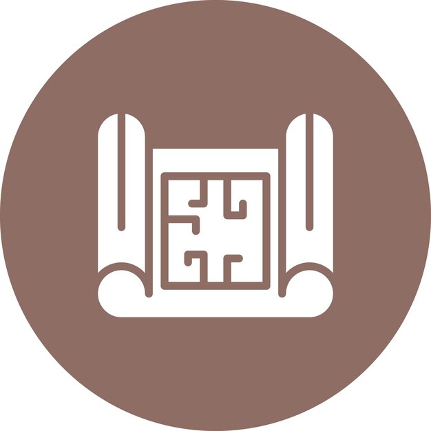 Ilustración del icono vectorial del plan de la casa del conjunto de iconos de bienes raíces