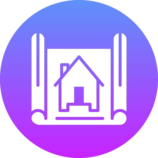 Ilustración del icono vectorial del plan de construcción del conjunto de iconos de herramientas de construcción