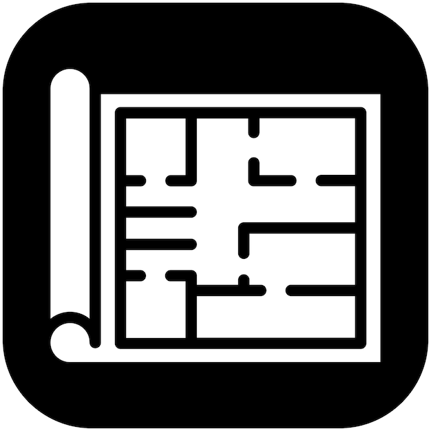 Ilustración del icono vectorial del plan de piso del conjunto de iconos de eventos de premios