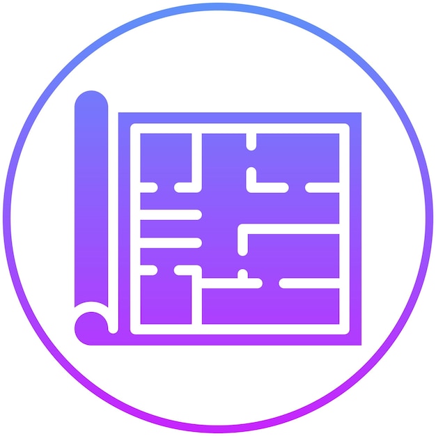 Ilustración del icono vectorial del plan de piso del conjunto de iconos de eventos de premios