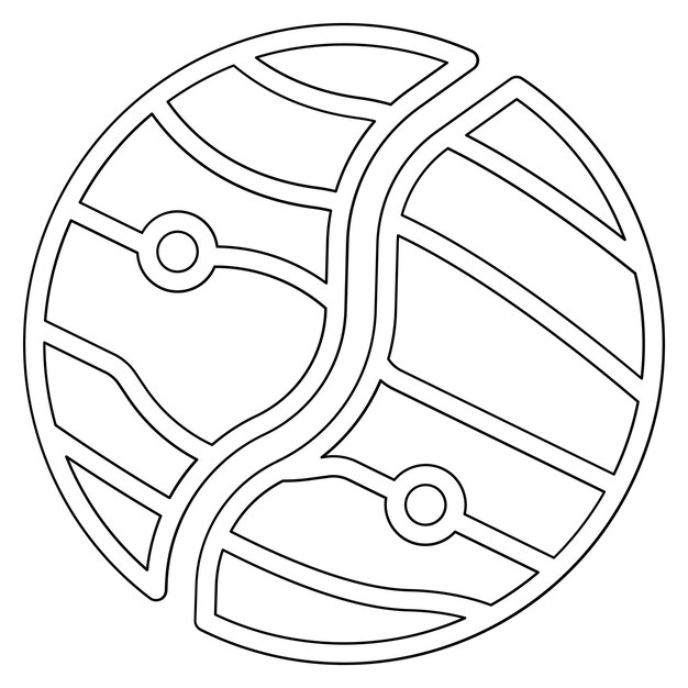 Ilustración del ícono vectorial de Planet Destoryed del conjunto de íconos de Tecnología Espacial