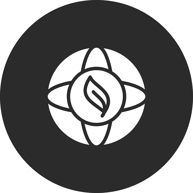 Ilustración del icono vectorial del planeta ecológico del conjunto de iconos de ecología
