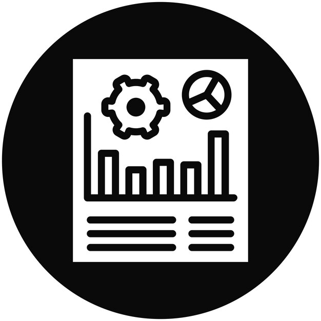 Ilustración del icono vectorial de planificación del conjunto de iconos de la economía empresarial