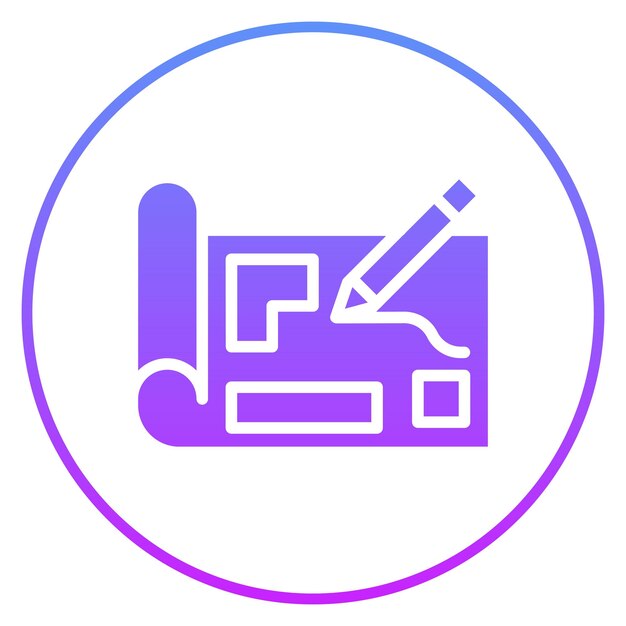 Ilustración del icono vectorial de planificación del conjunto de iconos de inicio de negocio