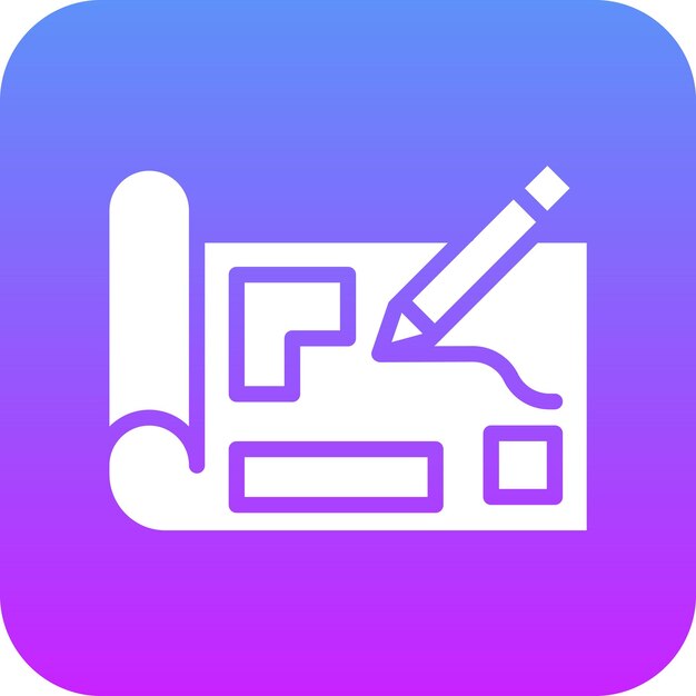 Ilustración del icono vectorial de planificación del conjunto de iconos de inicio de negocio