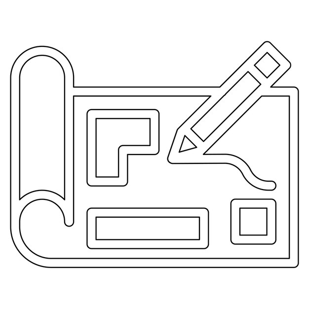 Ilustración del icono vectorial de planificación del conjunto de iconos de inicio de negocio